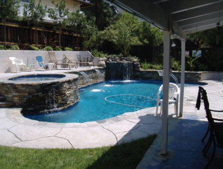 Swimming Pool in Backyard